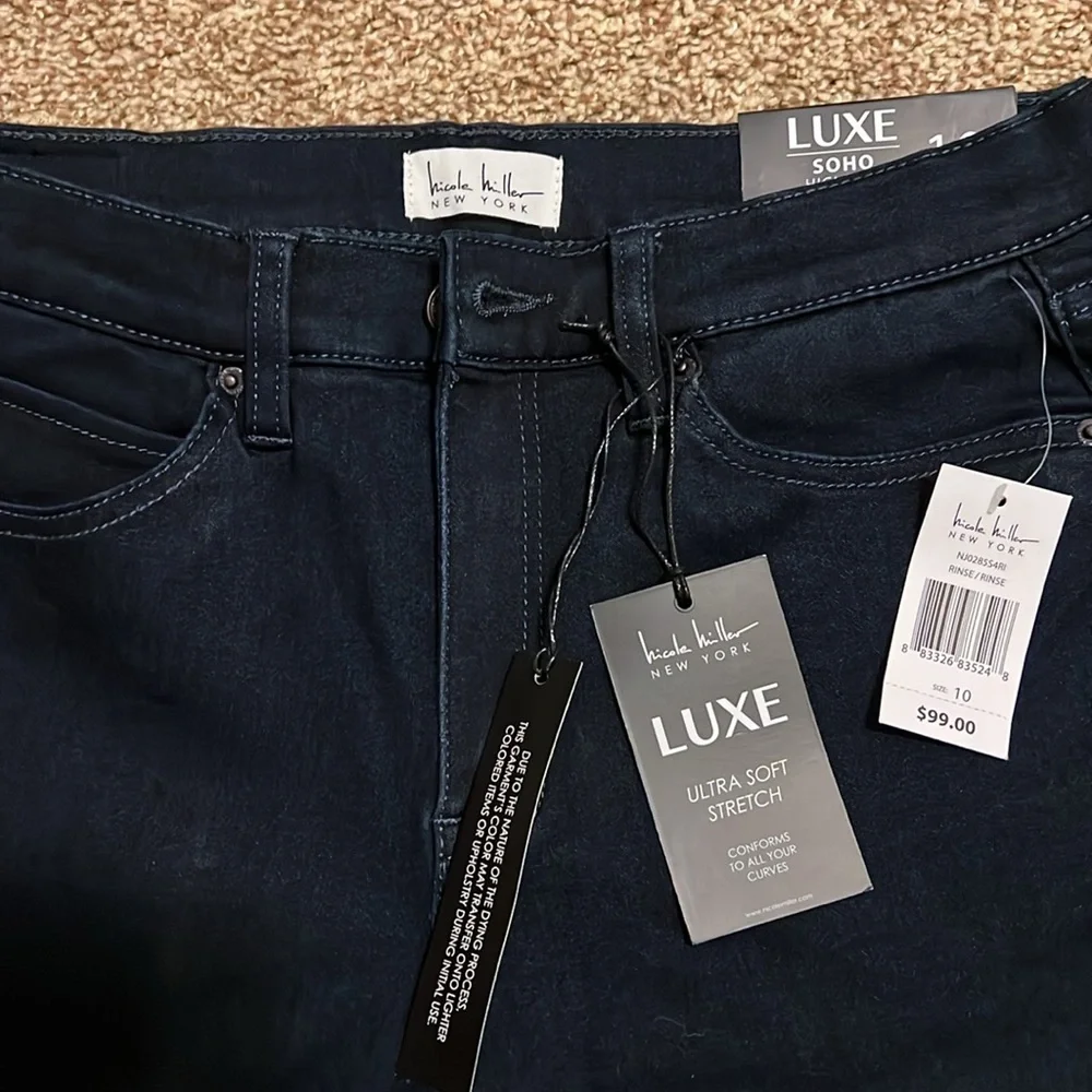 Nicole Miller Luxe Soho High Rise Skinny Jeans.  Size 10.  NWT - Picture 4 of 5